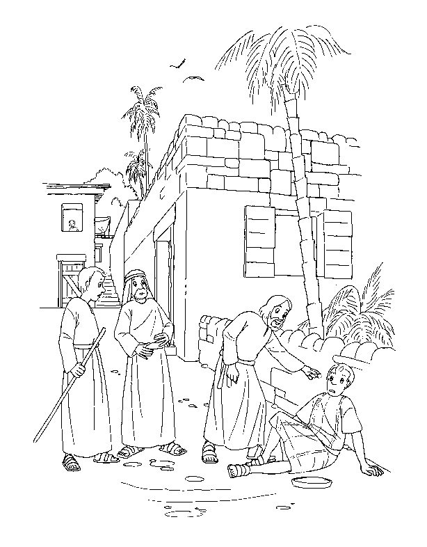 Plansa de colorat cu Biblia Ilustrata 125